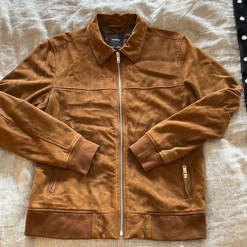 Theory Suede Brown Jacket - Large